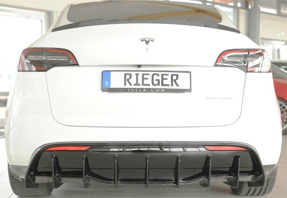 Diffusore post Rieger Tesla Model Y 003 dal 2020 senza gancio nero L