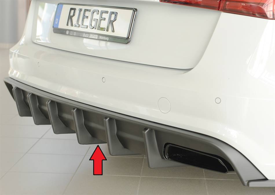 Diffusore Rieger A6 S-Line dal'14 per terminali orig.dupex ABS