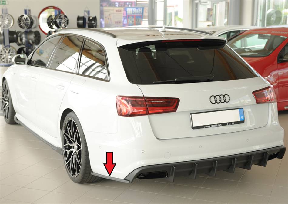 Deflettore post lat Sx A6 4G dal '14 per diffusore Rieger ABS grezzo