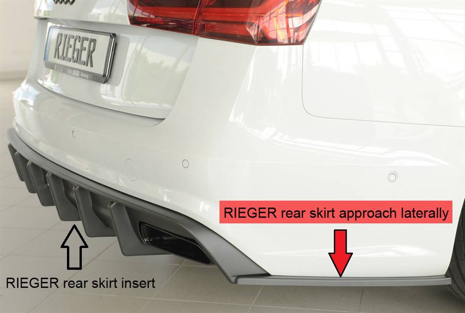 Deflettore post lat Dx A6 4G per diffusore Rieger ABS grezzo