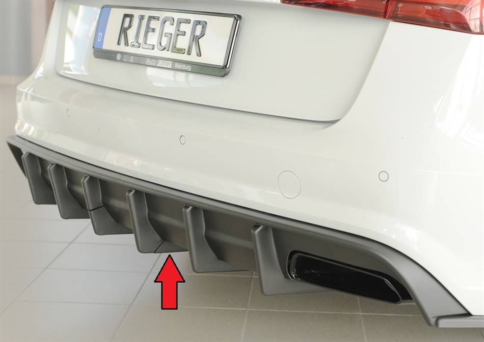 Diffusore Rieger A6 S-Line dal'14 per terminali orig.duplex + gancio