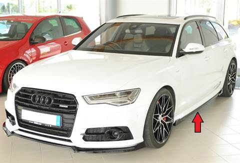 Lama sottoporta Rieger SX per sottop.orig. A6 dal'14 S-line/S6 nero