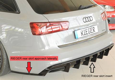 Deflettore post laterale Dx A6 4G per diffusore Rieger nero lucido