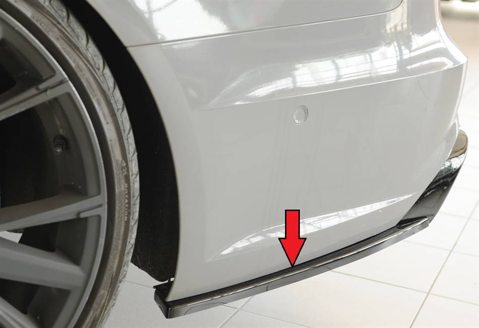 Deflettore post laterale Dx A6 4G per diffusore Rieger nero lucido