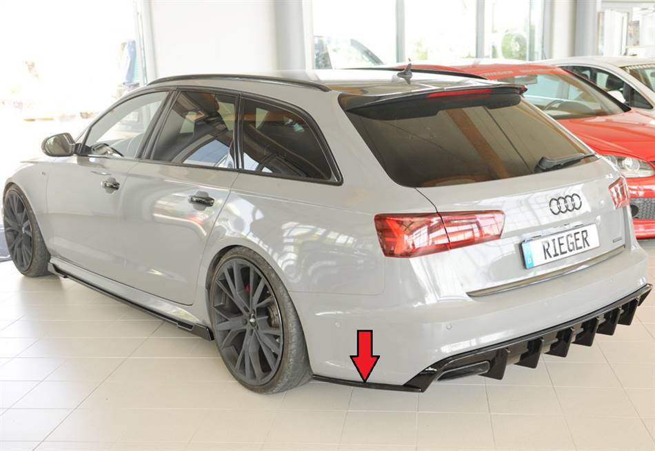 Deflettore post laterale Dx A6 4G per diffusore Rieger nero lucido