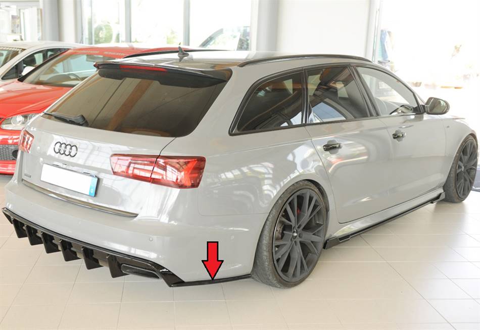 Deflettore post laterale Dx A6 4G per diffusore Rieger nero lucido