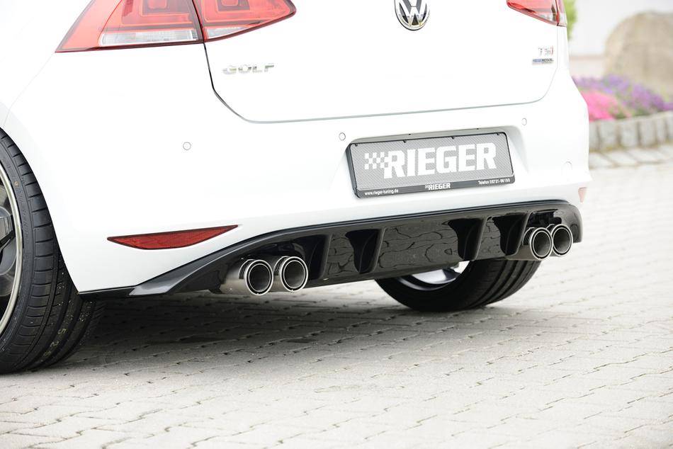 Diffusore Golf 7 GTI+Clubsport nero  per 4 terminali duplex 4x84