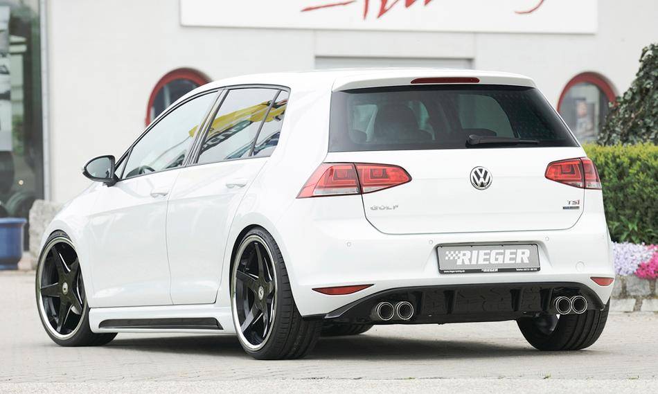 Diffusore Golf 7 GTI+Clubsport nero  per 4 terminali duplex 4x84