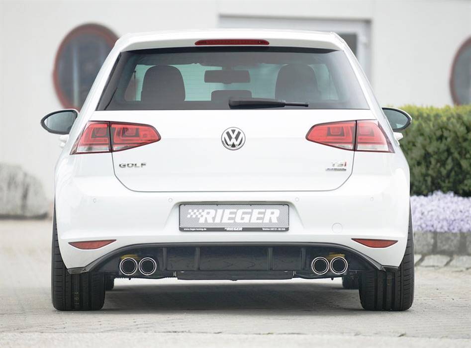 Diffusore Golf 7 GTI+Clubsport nero  per 4 terminali duplex 4x84