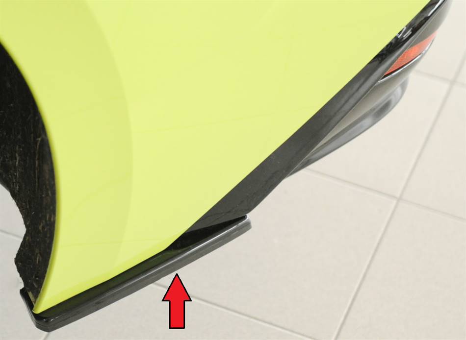 Deflettore lat SX per diffusore Rieger Enyac nero lucido