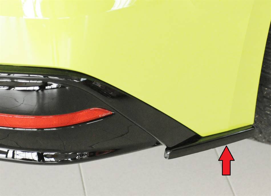 Deflettore lat DX per diffusore Rieger Enyac nero lucido