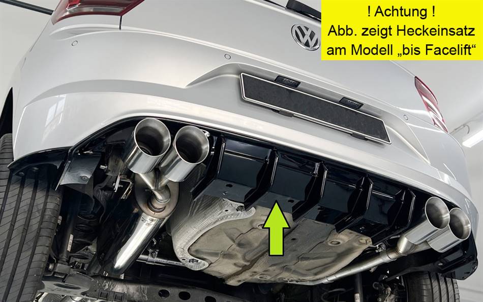 Diffusore Rieger Polo AW GTI dal2021 per term.4x100 SX/DX nero lucid