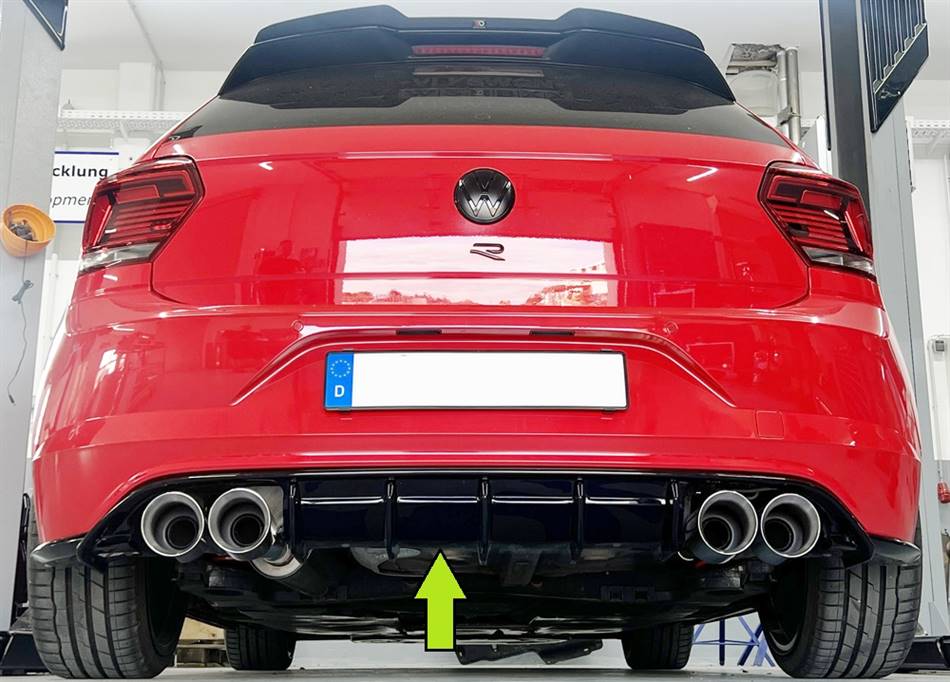 Diffusore Rieger Polo AW GTI fino'21 per term.4x90 SX/DX nero lucid