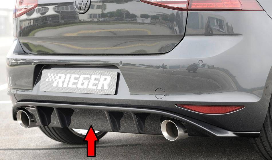 Diffusore Golf 7 GTI+Clubsport nero luc.per marmitta GTI 1x100 sx/dx