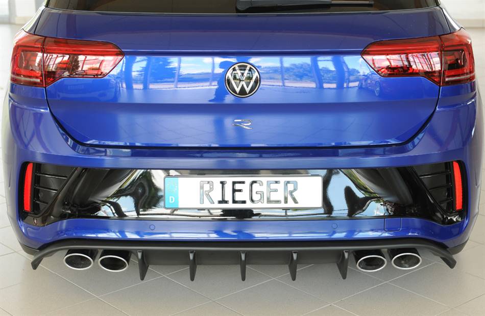 Diffusore Rieger T-Roc R R-line dal '22 per 4 terminali 4x107 ABS