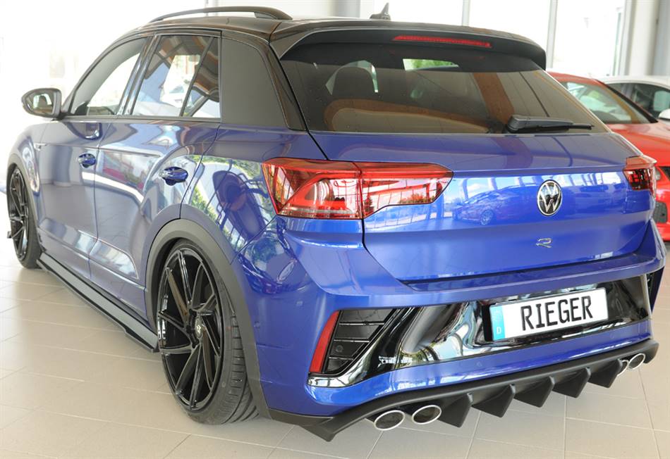 Diffusore Rieger T-Roc R R-line dal '22 per 4 terminali 4x107 ABS