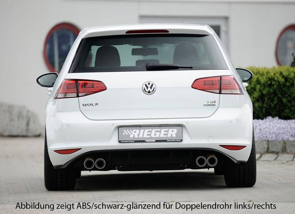 Diffusore Golf 7 no R-Line carbonlook terminali centrali doppi R32