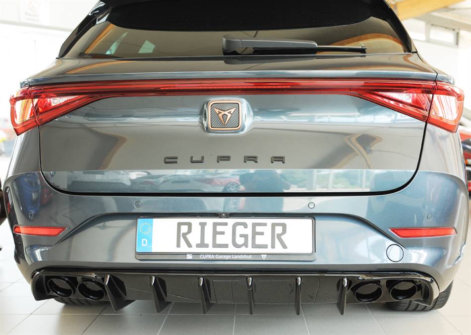 Diffusore Rieger per Leon+Cupra senza terminali Sportstourer nero lu