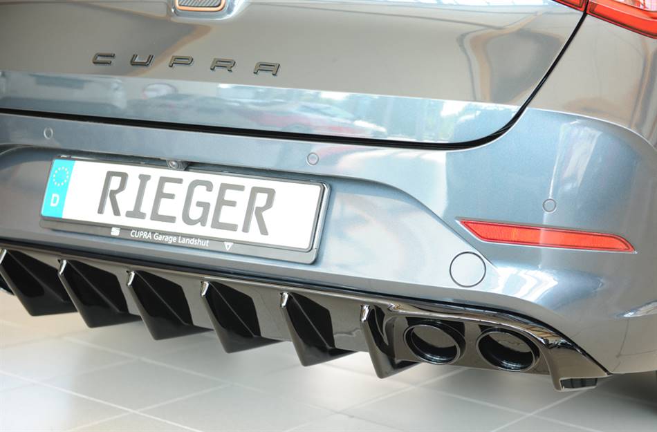 Diffusore Rieger per Leon+Cupra ST+Sportstourer nero luc. senza term