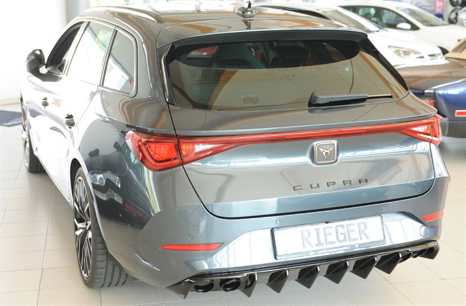 Diffusore Rieger per Leon+Cupra ST+Sportstourer nero luc. senza term