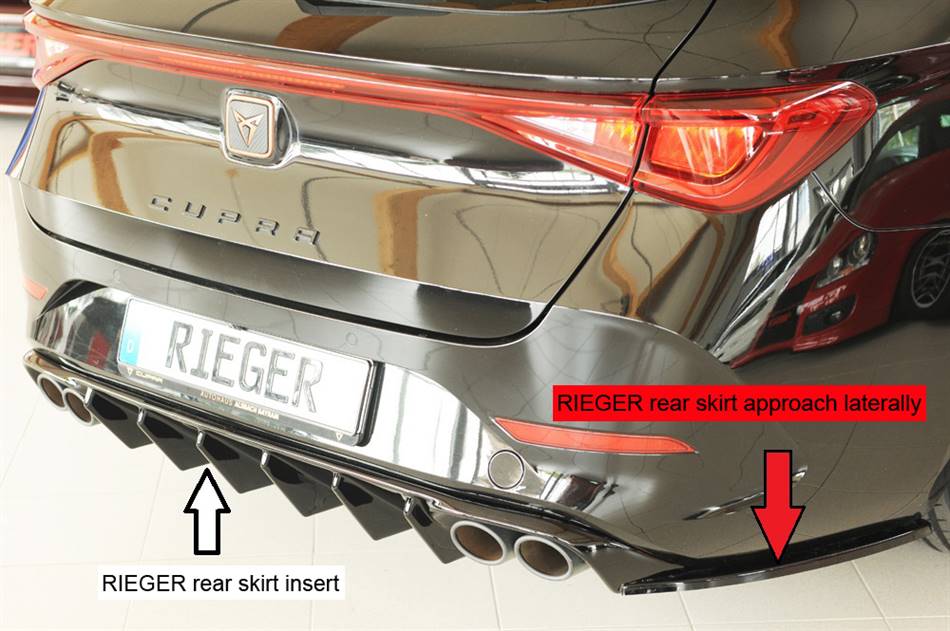Aggiunta laterale DX per diffusore Rieger Cupra+Leon ST+Sportst.nero