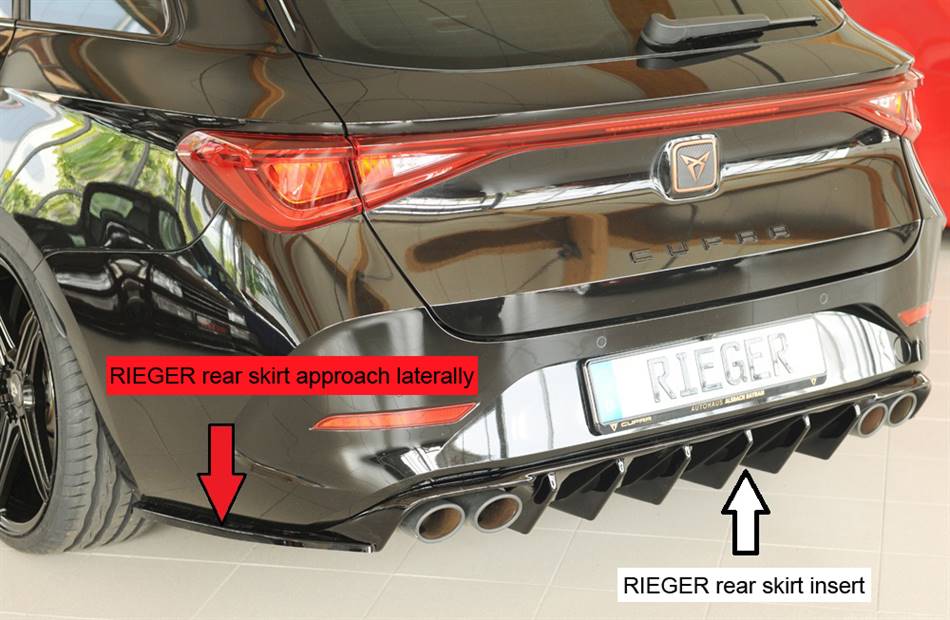 Aggiunta laterale SX per diffusore Rieger Cupra+Leon ST+Sportst.nero