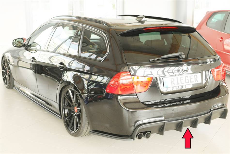Diffusore Rieger per E90/91 M-Style incl.facelift terminali 2x76 SX