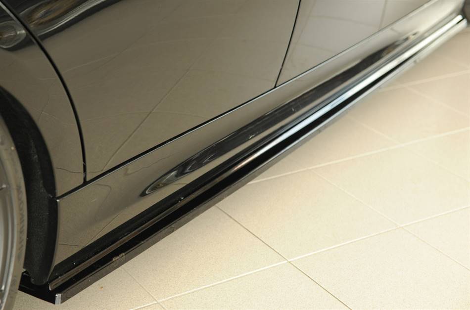 Lama laterale DX Rieger per sottoporta orig. E90/91 M-Style nero luc