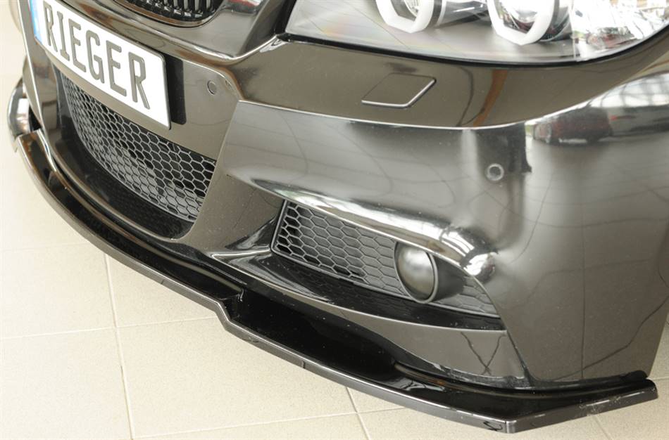 Lama ant Rieger per paraurti orig. M-Style E90/91 dal 2008 nero luc.