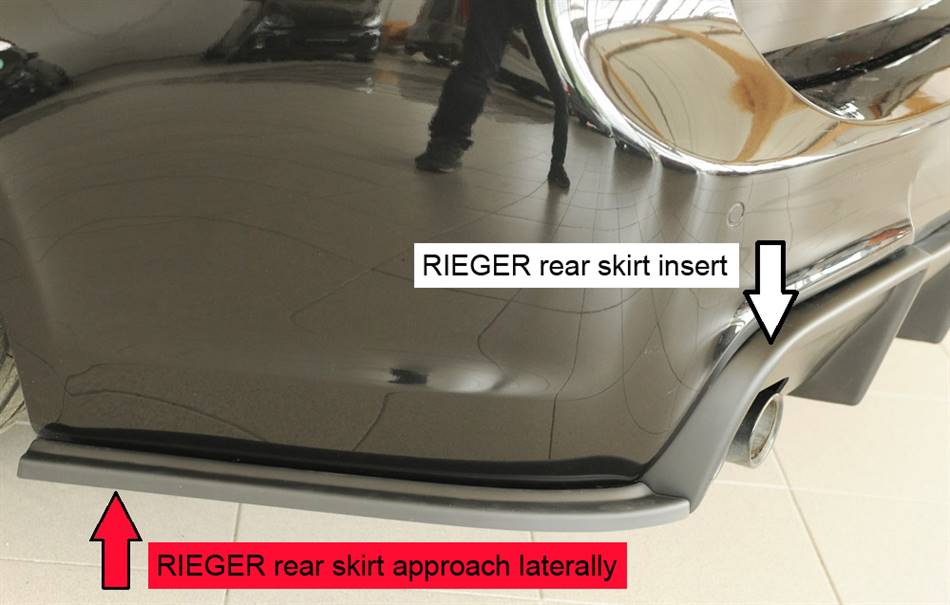 Aggiunta laterali SX Rieger per diffusore E90/91 M-Style ABS