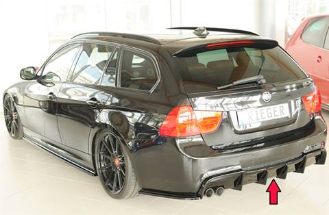 Diffusore Rieger per E90/91 M-Style incl.facelift term.2x76 SX nero