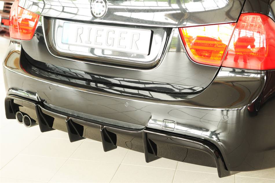 Diffusore Rieger per E90/91 M-Style incl.facelift term.2x76 SX nero