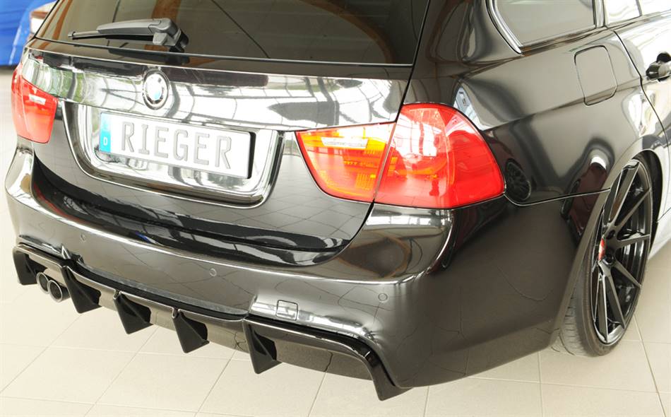 Diffusore Rieger per E90/91 M-Style incl.facelift term.2x76 SX nero