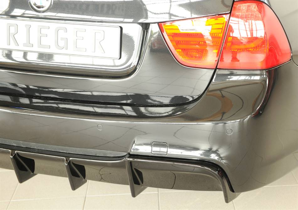 Diffusore Rieger per E90/91 M-Style incl.facelift term.2x76 SX nero