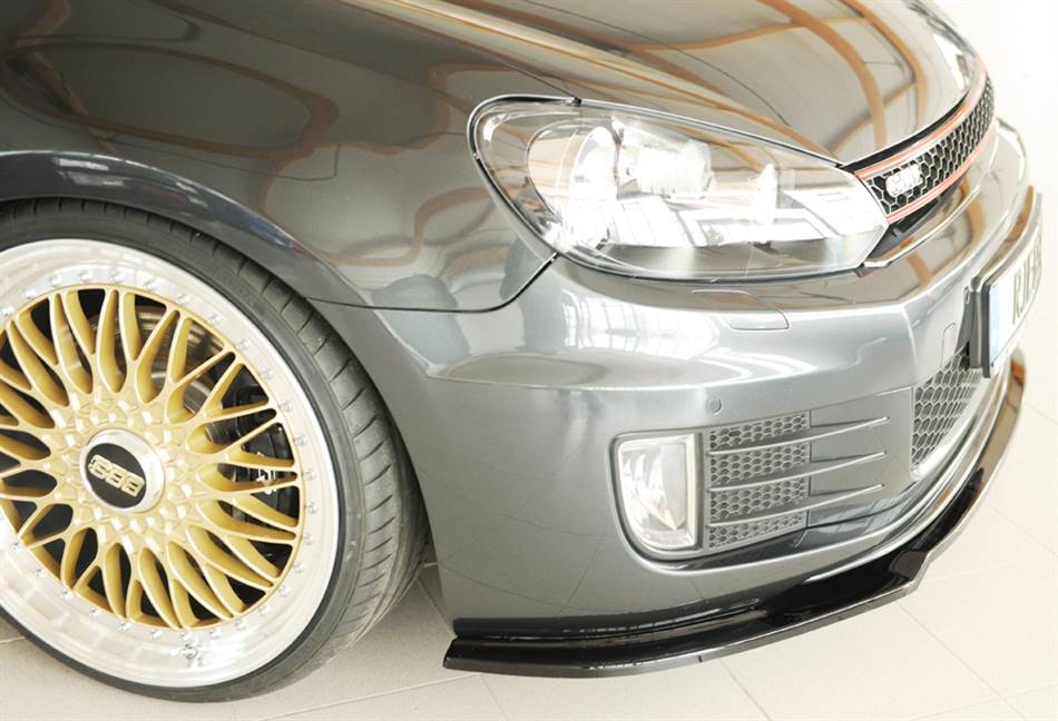 Lama anteriore Rieger Golf 6 GTI/GTD per paraurti orig. nero lucido