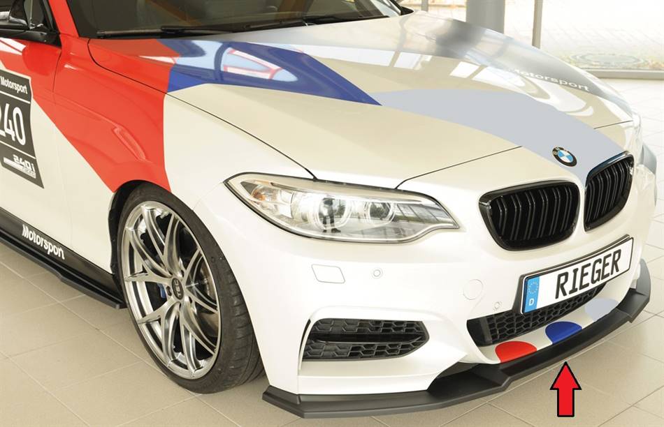 Lama ant Rieger BMW F22/23 per paraurti M-Style anche Facelift