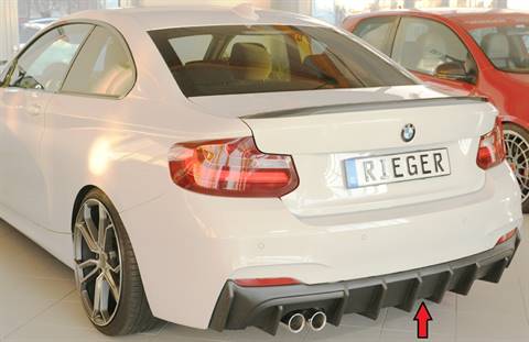 Diffusore Rieger BMW F22/23 dal'14 incl LCI per terminali 2x70 SX