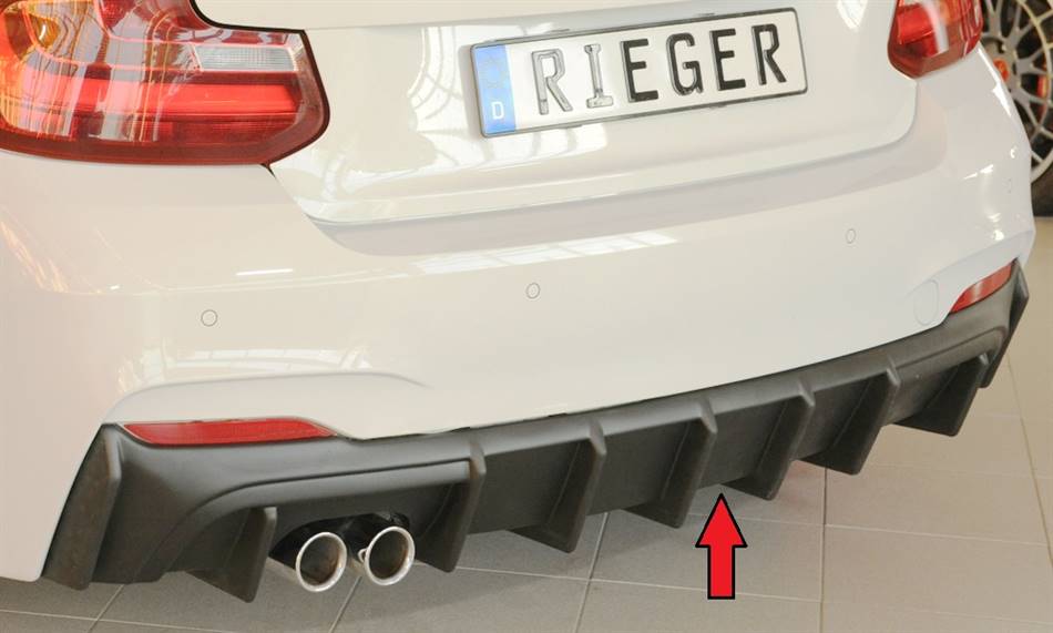 Diffusore Rieger BMW F22/23 dal'14 incl LCI per terminali 2x70 SX