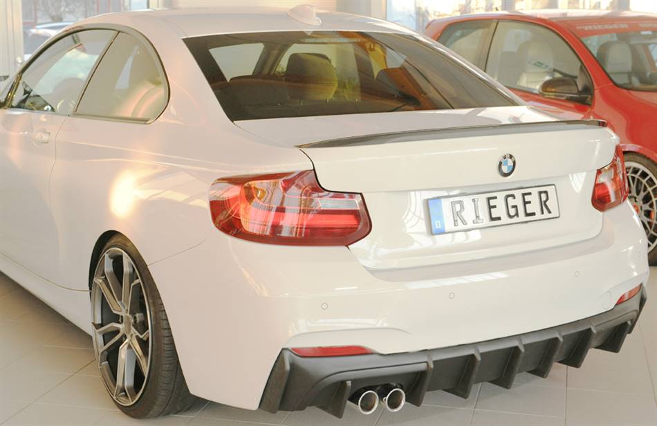 Diffusore Rieger BMW F22/23 dal'14 incl LCI per terminali 2x70 SX