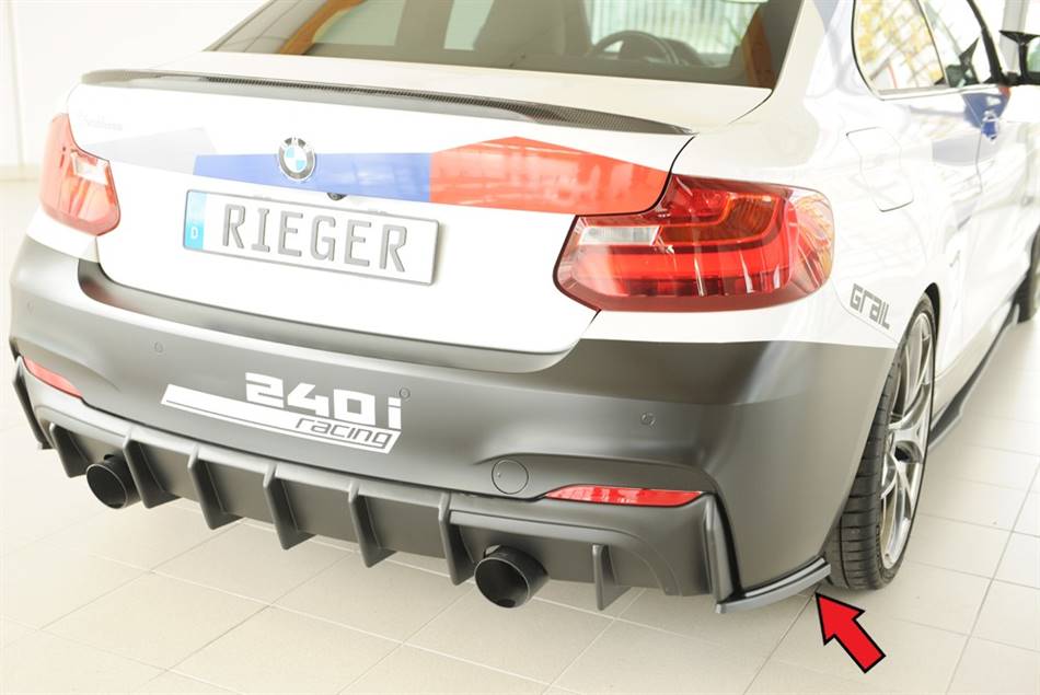 Aggiunta laterale DX per diffusore Rieger BMW F22/23 ABS grezzo