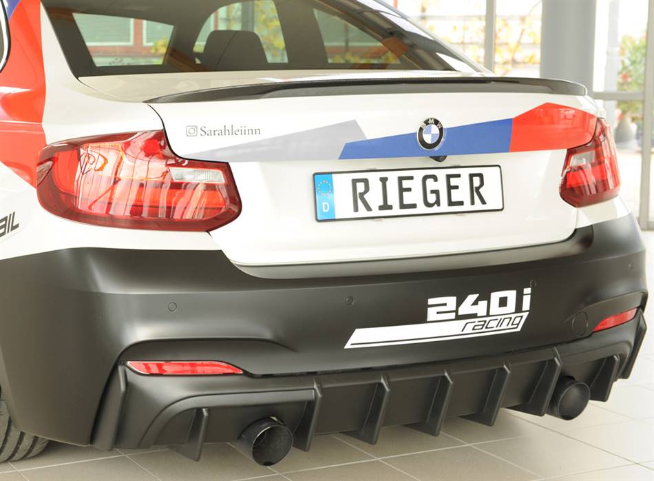 Diffusore Rieger BMW F22/23 dal'14 incl LCI per term.duplex 80 nero