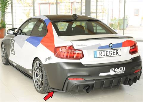Aggiunta laterale SX per diffusore Rieger BMW F22/23 nero lucido