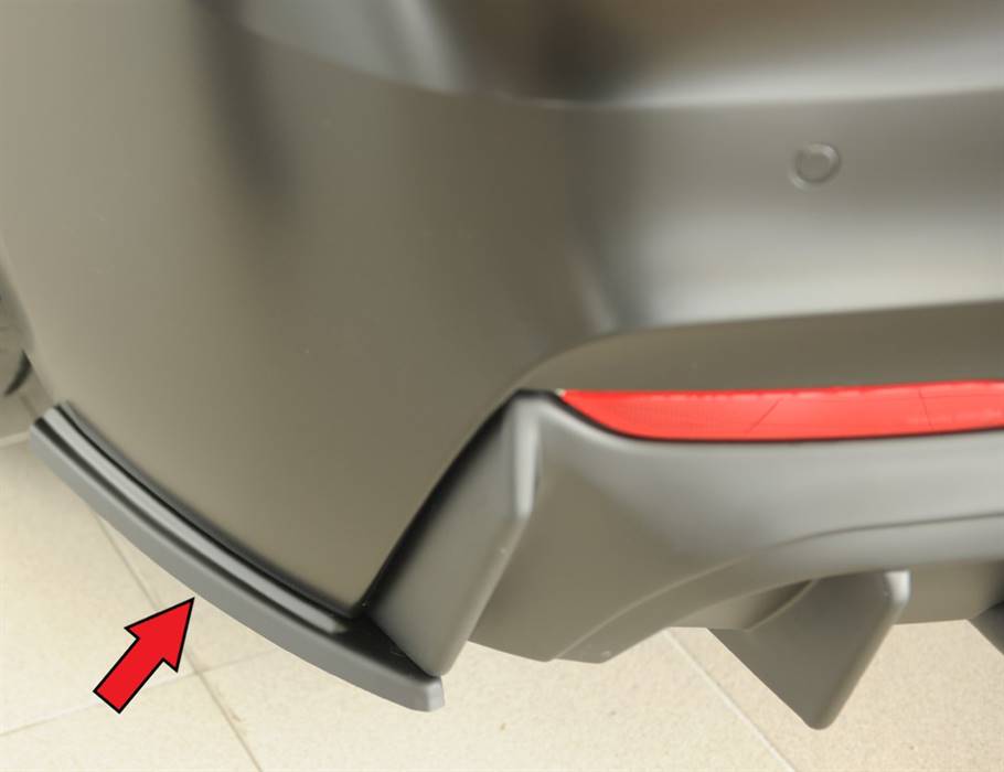 Aggiunta laterale SX per diffusore Rieger BMW F22/23 nero lucido