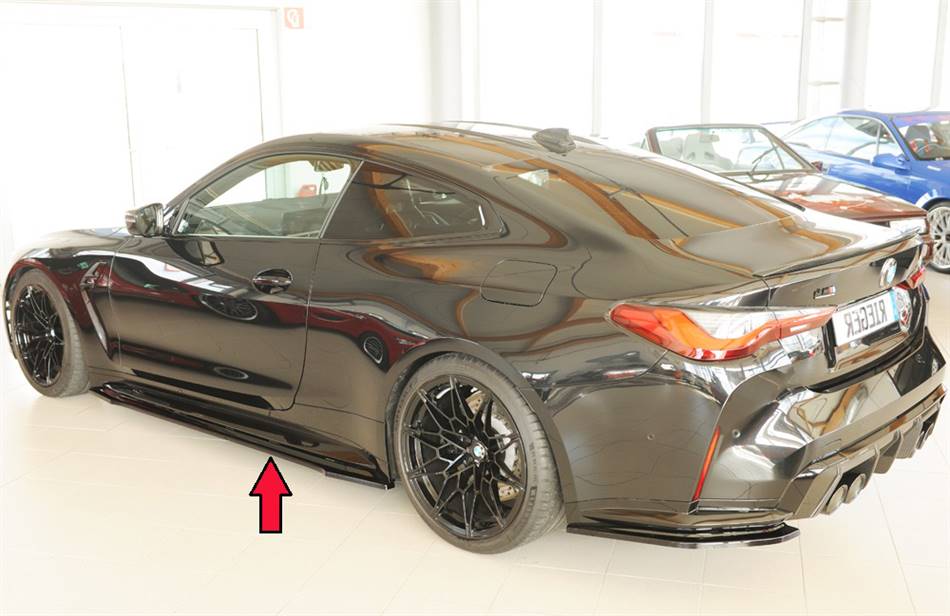 Lama sottoporta SX Rieger M4 anche CSL per sottoporta orig nero luci