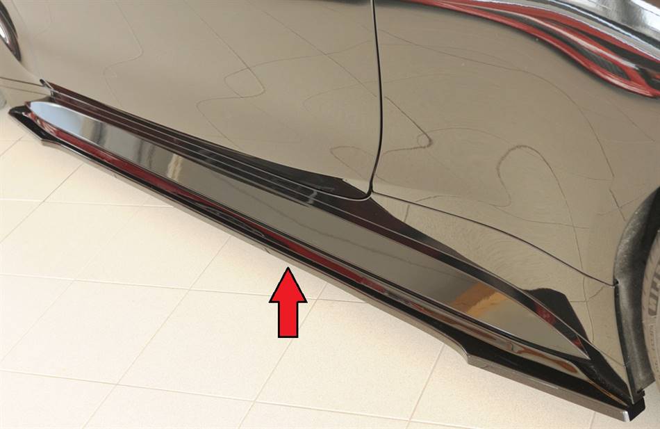 Lama sottoporta SX Rieger M4 anche CSL per sottoporta orig nero luci