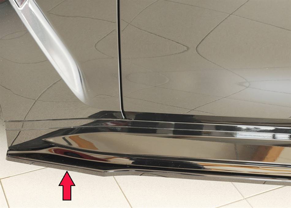 Lama sottoporta SX Rieger M4 anche CSL per sottoporta orig nero luci