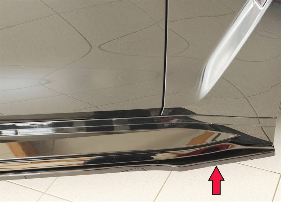 Lama sottoporta DX Rieger M4 anche CSL per sottoporta orig nero luci