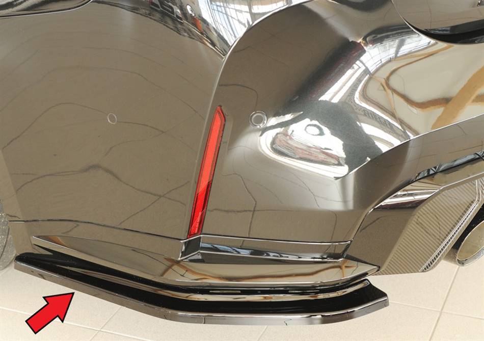 Flap post laterale SX Rieger M4 per diffusore originale nero lucido