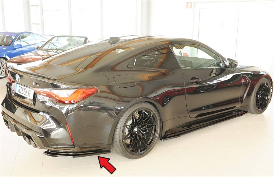 Flap post laterale DX Rieger M4 per diffusore originale nero lucido