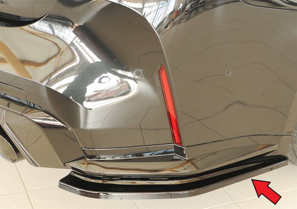 Flap post laterale DX Rieger M4 per diffusore originale nero lucido